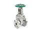ANSI 150lb Flanged Stainless Steel Gate Valve With Handwheel , Straight Through Type